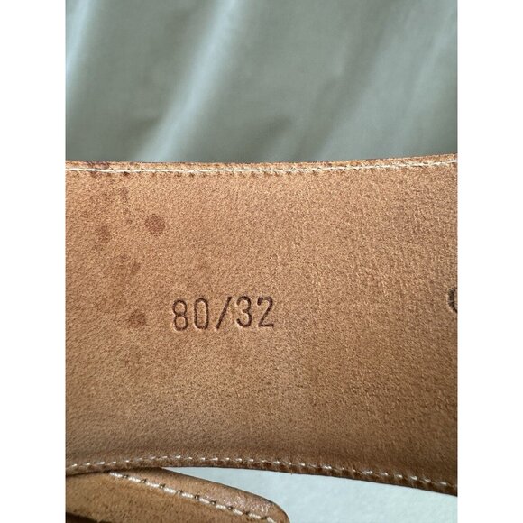 Giorgio Armani leather belt croc embossed Neutral Beige Vintage 93cm 36.5 In main image 7